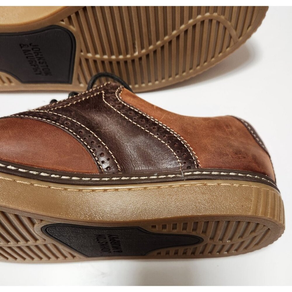 Johnston and Murphy Wallace Saddle Shoes Men's 9 M Chestnut Oiled Leather - Picture 12 of 16